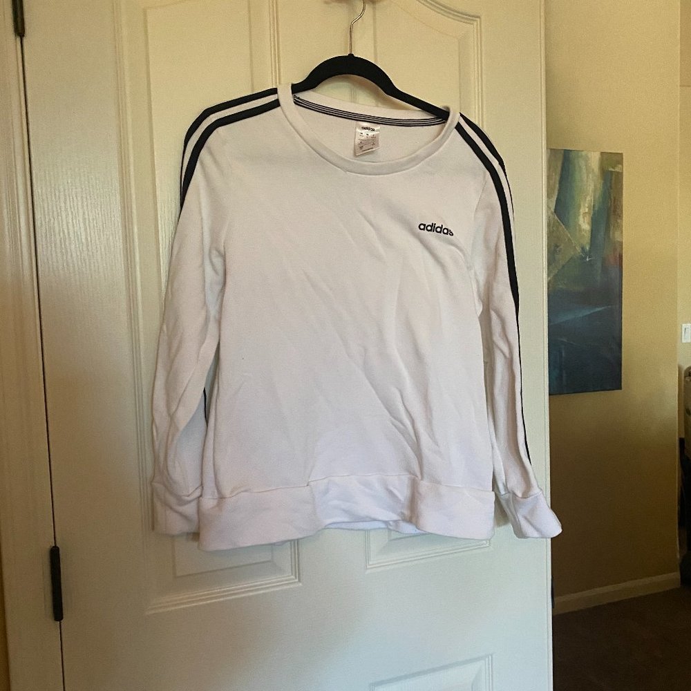 White Adidas Pullover (Womens)